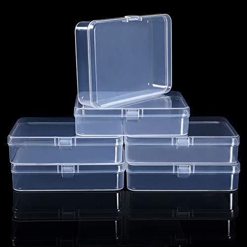 Jetec 18 Pieces Small Clear Plastic Storage Box, 4.5 x 3.3 x 1.2 Inch - size: 4.5 x 3.3 x 1.2 Inch