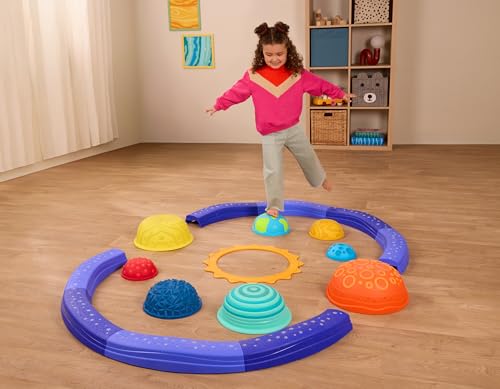 Balance Beam for Kids - Interlocking Balancing Beams - sensory pods - Active Play for Toddlers, Kids - 3 Years +