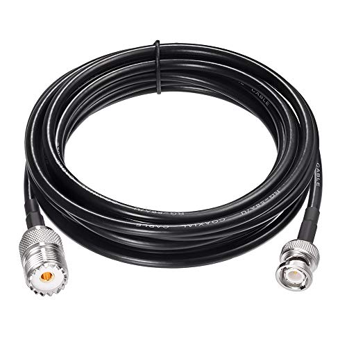 Eightwood UHF Female SO239 to BNC Male Antenna Extension Cable RG58 10 Feet - size: 10 feet