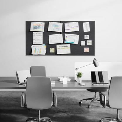 MaxGear Extra Large Bulletin Board 72" x 48", Black Felt Wall Tiles Pushpin - color: Black, size: 72" x 48"