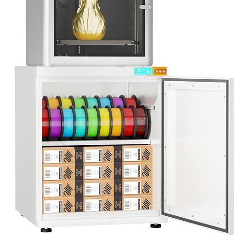 3D Printer Stand with 180L Dehumidifying Storage | 25% RH Control - color: White-DM