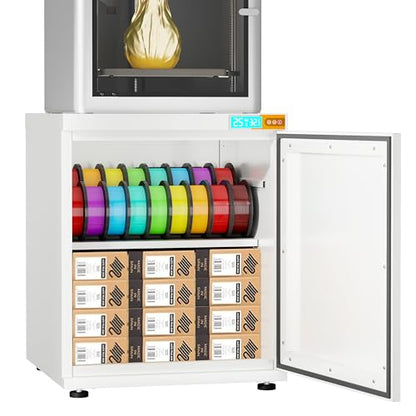 3D Printer Stand with 180L Dehumidifying Storage | 25% RH Control - color: White-DM