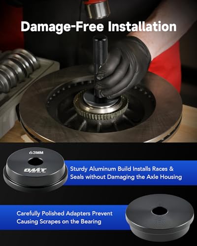 OMT Bearing Press Kit, 10pc Bearing Race and Seal Driver Set - size: 39.5-81 mm
