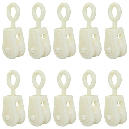 10PCS Plastic Mini Pulley Snatch Rigging Blocks for DIY School Pulley Frame Project Wire Amateur Radio Loop Antennas