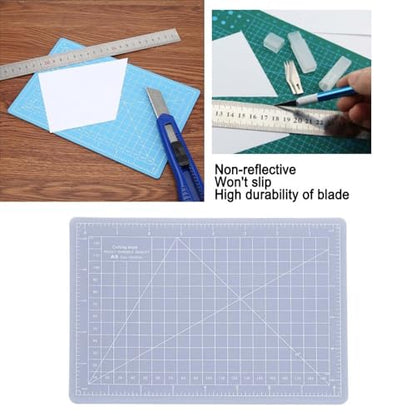 A5 Translucent Cutting Board – Self-Healing Craft Mat for Quilting, Rubber Stamp & Model Making, Non-Slip Non-Reflective Surface(S) - size: 8.7"L x 5.9"W