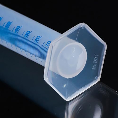 2 Pcs Plastic Measuring Graduated Cylinders Transparent Graduated Cylinder Beaker Lab Test Tube Liquid Measuring Tool with 2 Sided Marking 50 ml - size: 50 ml