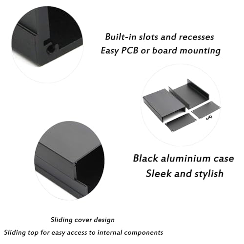 Aluminum Electronic Project Box, PCB Case, 4.17” x 2.16” x 5.90”(LWH)