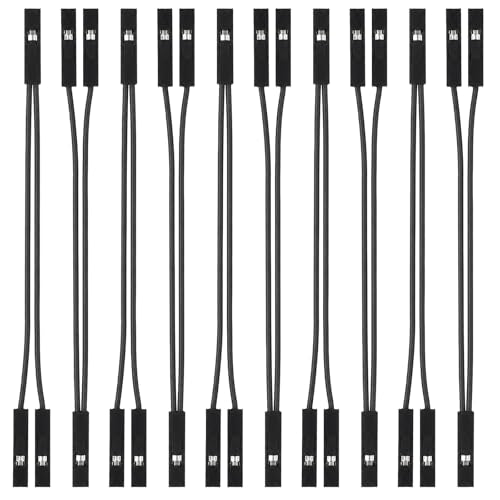 10 Pack Female to Female Jumper Wires 2 Pin Connector