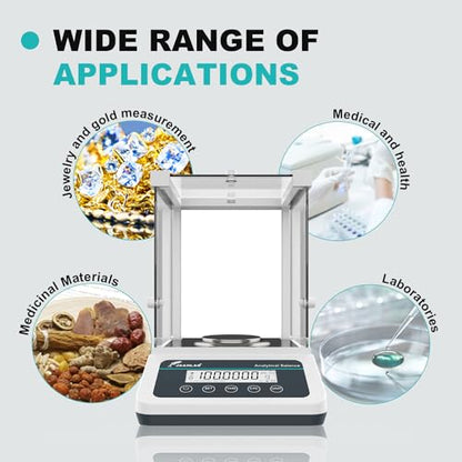 JOANLAB FA1204N Analytical Balance, 0.1mg Dual Calibration - size: 120