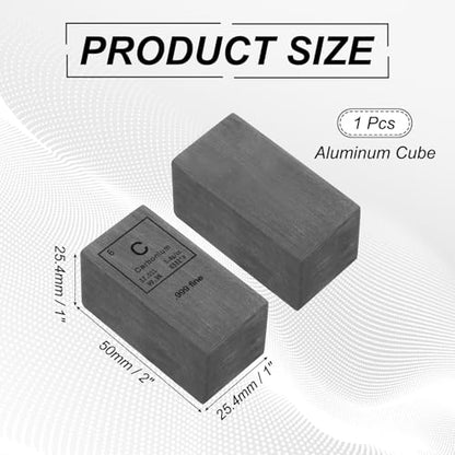 PATIKIL Carbon Cube, 1x1x2 C Density Stick High Density Element Rod Unique Metal Cube Periodic Table of Elements Collections Lab Experiment Teacher Scientific Classes - size: 1x1x2", style: Carbonium