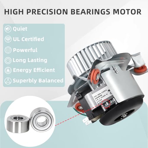 Criditpid HC21ZE121A Furnace Draft Inducer Motor Kit Replacement for Carrier & Bryant and Payne Furnaces. Inducer Motor Kit Fits Jakel J238-100-10108 Draft Inducer Blower Motor. - size: HC21ZE121A