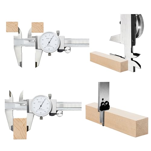 TEXALAN(R) 0-6" 4 Way Dial Caliper .001" Shock Proof Imperial Stainless Steel