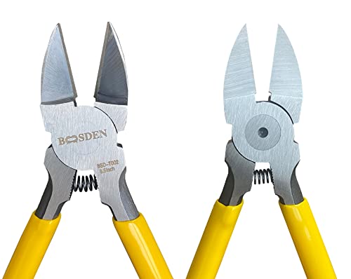 Wire Cutters 5 Pack, 6 inch Flush Cutters, BOOSDEN Spring Loaded Cutting Pliers,Precision Side Cutters,Sharp Diagonal Cutters,Small Wire Snips for Crafting