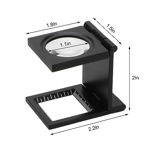 Rongon 10X 28MM Pocket Magnifier Small Folding Jewelers Loupe - size: 4
