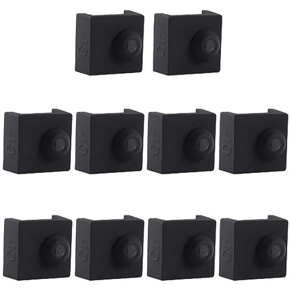 10PCS 3D Printer Hotend Silicone Sock Heater Block Silicone Cover for Ender 3/3 Pro/3 V2, Ender 5/5 Plus/ 5 Pro, CR 10 Series, MK7/ 8/9 3D Printer Hotend