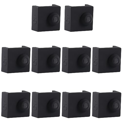 10PCS 3D Printer Hotend Silicone Sock Heater Block Silicone Cover for Ender 3/3 Pro/3 V2, Ender 5/5 Plus/ 5 Pro, CR 10 Series, MK7/ 8/9 3D Printer Hotend