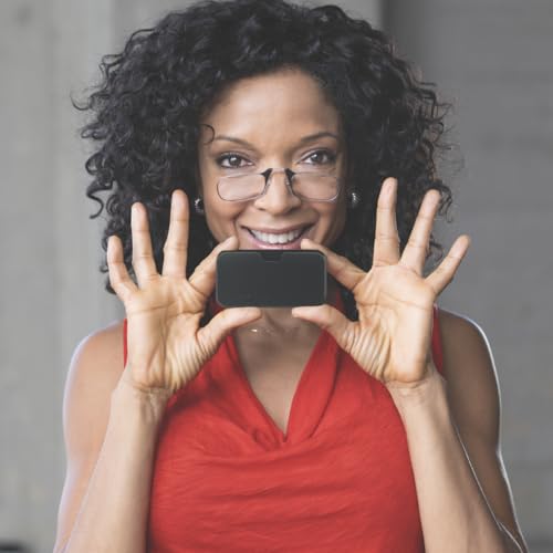 Always With You by ThinOptics Classic Readers + Attachable Glasses Case - color: Black Case / Red Frames