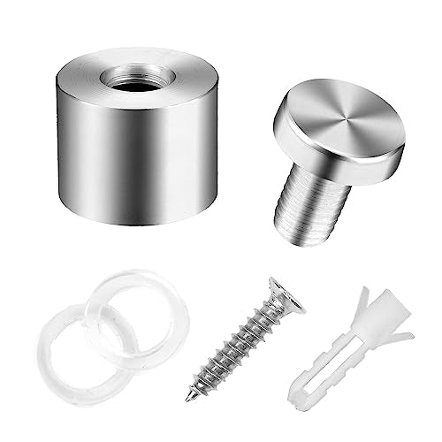 Standoff Screws for Acrylic Signs - Metal Mounts (1x1 in) - size: 1x1 in (12 Pcs)