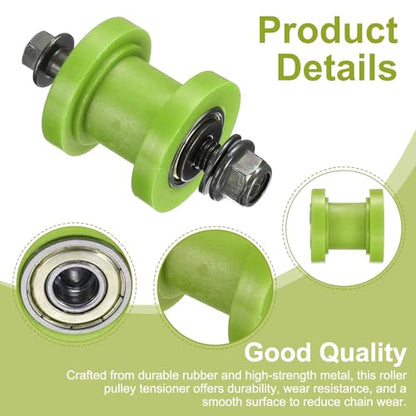 PATIKIL 8mm Grooved Roller Pulley Tensioner Chain Roller Pulley Mini Green - color: Green