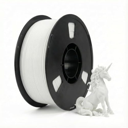 Matte PLA + 3D Printer Filament,PLA Filament 1.75mm, Neatly Wound 3D Printing Filament 1.75mm, Dimensional Accuracy +/- 0.02 mm, Fit Most FDM 3D Printers, 1kg Spool (2.2lbs), White - color: White