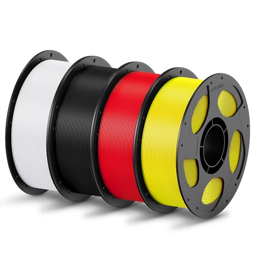 ANYCUBIC 3D Printer Filament Multicolor PLA Bundle 4KG - color: 4*1kg Pla (White & Black & Red & Yellow)