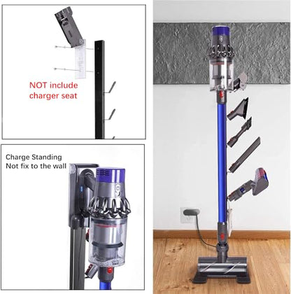 XIGOO Dyson Vacuum Stand with 5 Hooks, Black - color: Black, size: 5 Hooks