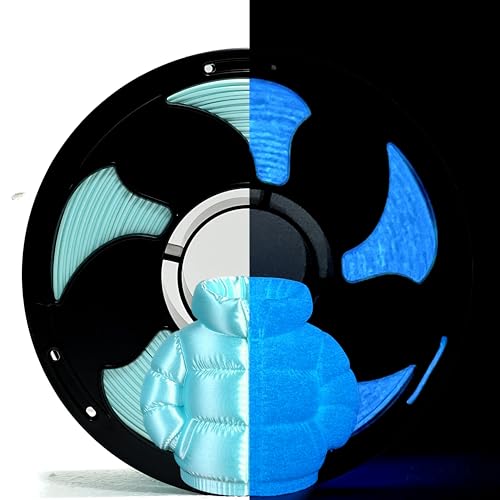 Silk Glow in Dark Clear Sky Blue PLA 1.75mm 1kg Luminous 3D Filament FDM - color: D_pla-29 Pearl Glow Clear Sky