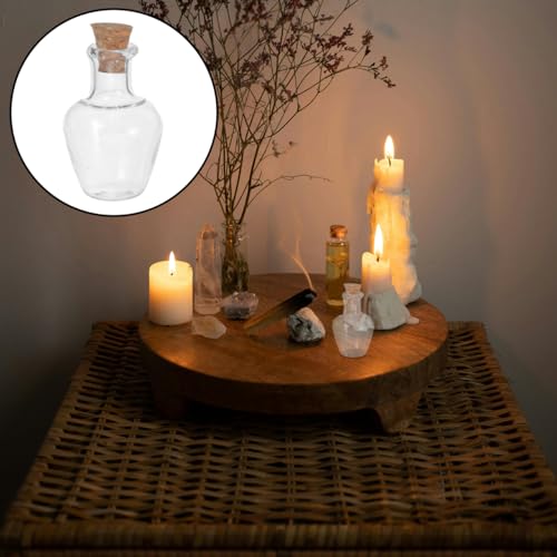STOBAZA Mini Glass Bottles with Cork Stoppers 30 pack Clear Round Vials for Craft Projects Party Favors Wedding Decor Diy Wishing Bottles 1.18 X 0.78 X 0.78 in