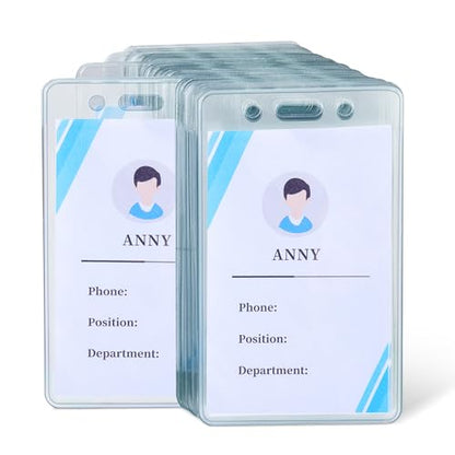 Amazon Basics Vertical Clear Plastic ID Badge Holders, 2.55" x 4.41", Pack of 1600 - style: Vertical
