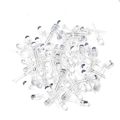 CHANZON 100 pcs 5mm Red LED Diode Lights(DC 2V 20mA) - color: C) Red, size: 5mm Round Top