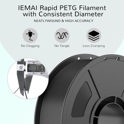 IEMAI High Speed PETG 3D Printer Filament 1.75mm, 300mm/s, 1kg, Blue - color: Blue