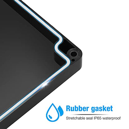 Waterproof Plastic Project Box ABS IP65 Electronic Junction Box Enclosure 6.2 x 3.54 x 2.3 inch 158 x 90 x 60 mm (Black) - color: Black, size: 6.2"x3.54"x2.3"