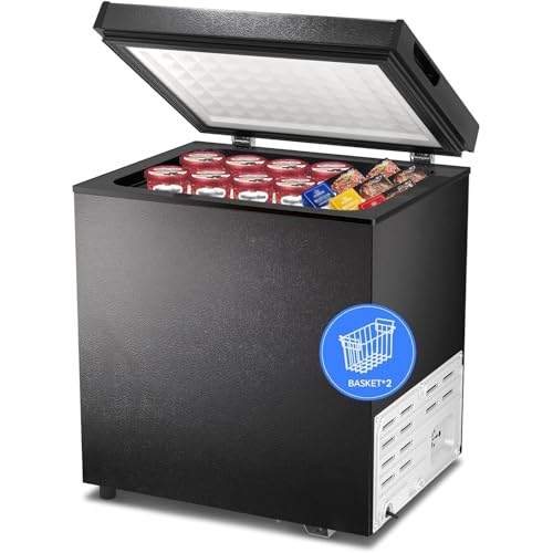 Kismile 2.0 Cubic Feet Chest Freezer, Compact Deep Freezer for Home, Black - color: Black, size: 2.0 Cu.ft