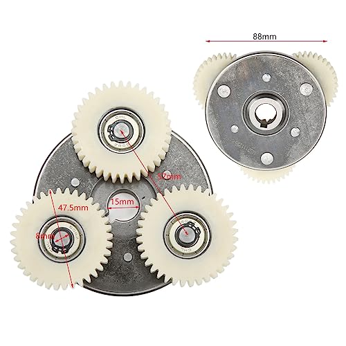Gear Motor, 36t Planetary Nylon Gear Clutch Kit, Bike Motor Kit, Hub Motors Suitable for Electric Bicycles 500W-750W