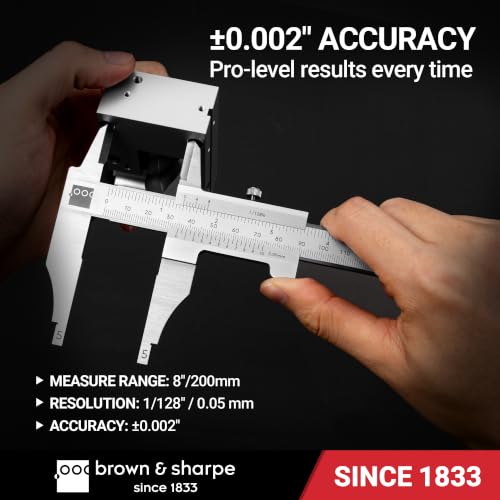 Brown & Sharpe 12 Inch Vernier Workshop Caliper, 1/128 Inch External Jaws