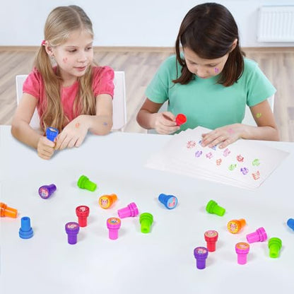 Cinrobiye 24 Pcs Axolotl Stampers Party Favor Set, Cute Axolotl Stamps for Kids Birthday Party, Classroom Rewards, Animal Lover Gifts, Goody Bag Fillers, Underwater Creature Party Supplies - color: Axolotl