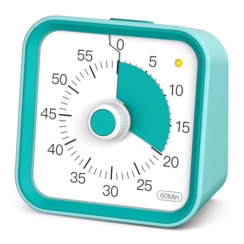 Visual Timer for Kids, Cute Timer with Pause Function, Green - color: Green