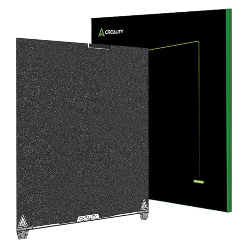 Creality Official K2 Plus Build Plate, 370x370mm Textured PEI Sheet Magnetic Flexible Removable Spring Steel Printing Plate 3D Printer Bed Plate (Without Magnetic Base) - color: Textured Black, size: K2 Plus