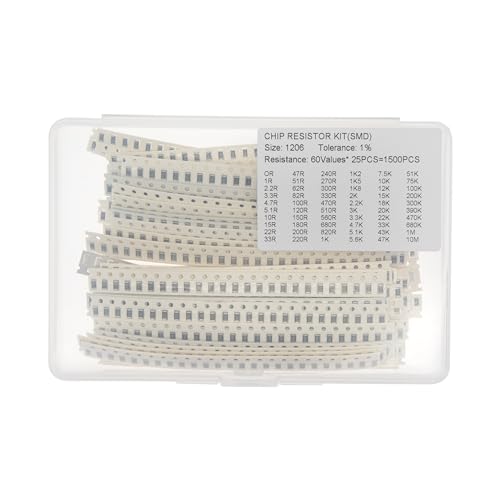 1206 SMD Resistor Kit 60 Values 1,500 Pcs 1% Chip Resistor - size: 1206
