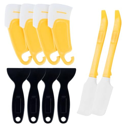 3D Resin Printer Accessories: 10Pcs Silicone Spatula & Plastic Scraper for Resin Cleaning and Film Protection