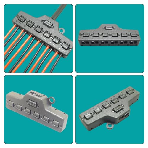 Low Voltages Wire Splitter 1 Input 6 Output LED Lighting Wire Connector Block for LED Strips Lighting Distribution Block
