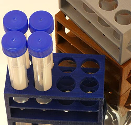 Mini Tube Rack, Micro Stand, Hole Diameter 18 mm, for 5 ml to 15 ml Centrifuge or Test Tubes, 8 Positions (1)