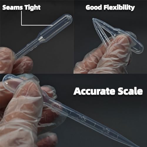 Zkupanx 3mL Pipettes Dropper 100 PCS, Thickened Disposable Transfer Pipette - size: 3 mL
