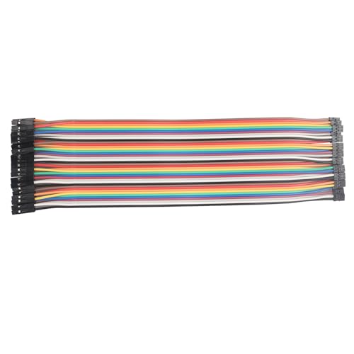 ZDE 40PCS 20cm 7.87inch Breadboard Jumper Wires Female to Female 2P to 1P Multicolored Dupont Wires 2.0mm to 2.54mm Pitch Ribbon Cable Compatible with Arduino Projects and Raspberry Pi - size: 20cm/7.87inch, style: 40pcs 2.0mm to 2.54mm
