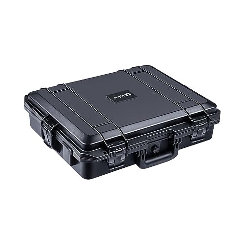 Lykus HC-4610 Waterproof Hard Case with Foam, Inner Size 16.65*12.72*4.25in - color: Black, size: HC-4610