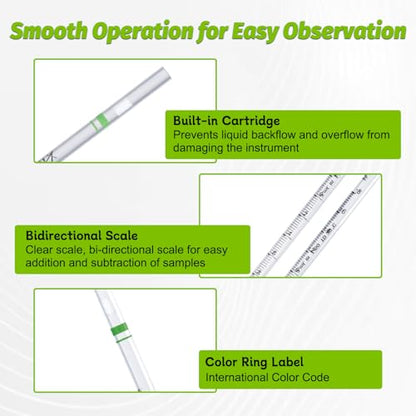 600Pcs 2mL Serological Pipette, Sterile Plastic Serological Pipet - size: 2ml-600Pcs