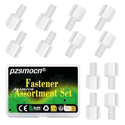 100 Pcs M3x6+6mm Nylon White Male-Female Hex Standoff Spacer Kit - size: M3*6 mm, style: White Male-Female Hex Standoff