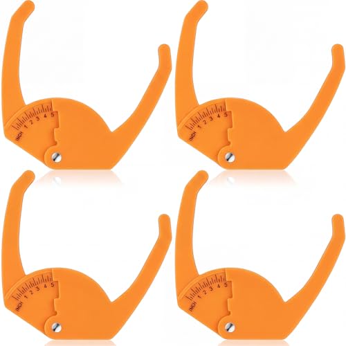 4 Pcs Plastic Pocket Caliper 7" Range Caliper Measure Tool, Orange - color: Orange