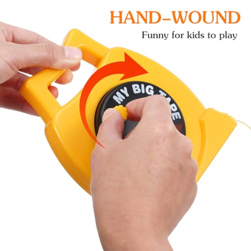SEWACC Kids Tape Measure Toy Retractable Lightweight Measuring Tape with Inch and Metric Markings Dual-Sided for Learning and Play