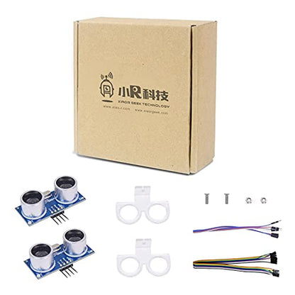 2Pcs Ultrasonic Sensor Module with 2Pcs Mounting Bracket